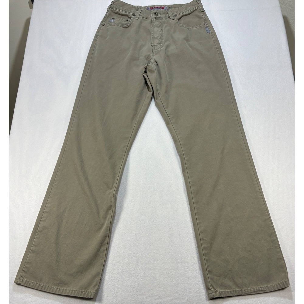 Silver Jeans Co Baggy Straight Leg Pants Mens 31 Khaki Canvas Y2K Skate Tan